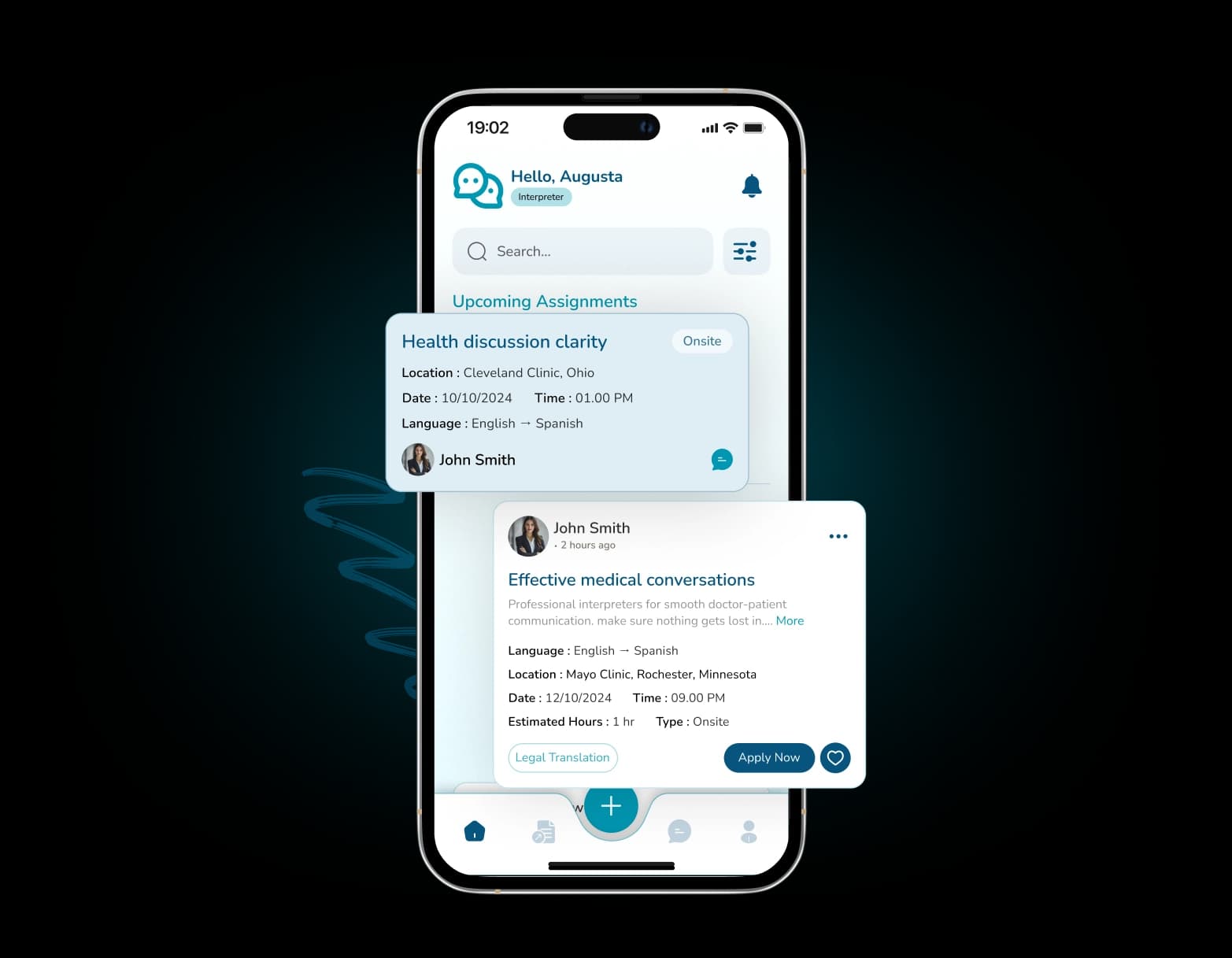 Interpreto App - Easy Booking Interface